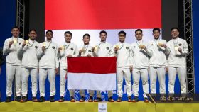Tim bulu tangkis putra Indonesia meraih medali emas SEA Games 2025