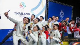 Tim bulu tangkis putra Indonesia meraih medali emas SEA Games 2025