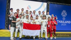 Tim bulu tangkis putra Indonesia meraih medali emas SEA Games 2025