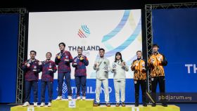 Podium juara ganda campuran SEA Games 2025