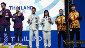 Podium juara ganda campuran SEA Games 2025