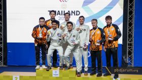 Podium juara ganda putra SEA Games 2025