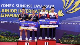 Podium juara ganda putra U19