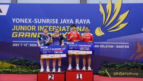 Podium juara ganda putri U19