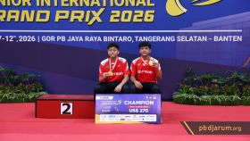 Muhamad Kenzie Iddo KURNIAWAN/Leo Kenzie Putra PRATAMA juara ganda pemula putra