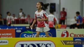 Selebrasi kemenangan peseta Audisi Umum PB Djarum 2026