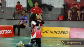 Aksi peserta Audisi Umum PB Djarum 2026 di Makssar