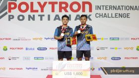 Podium juara ganda putra