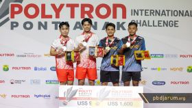 Podium juara ganda putra