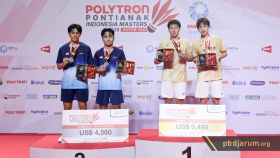 Podium juara ganda putra