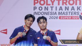 Podium juara ganda putra