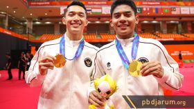 Jonatan Christie dan Moh Zaki Ubaidillah