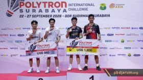 Podium juara ganda putra