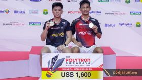 Podium juara ganda putra