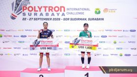 Podium juara tunggal putri