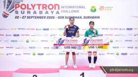 Podium juara tunggal putri
